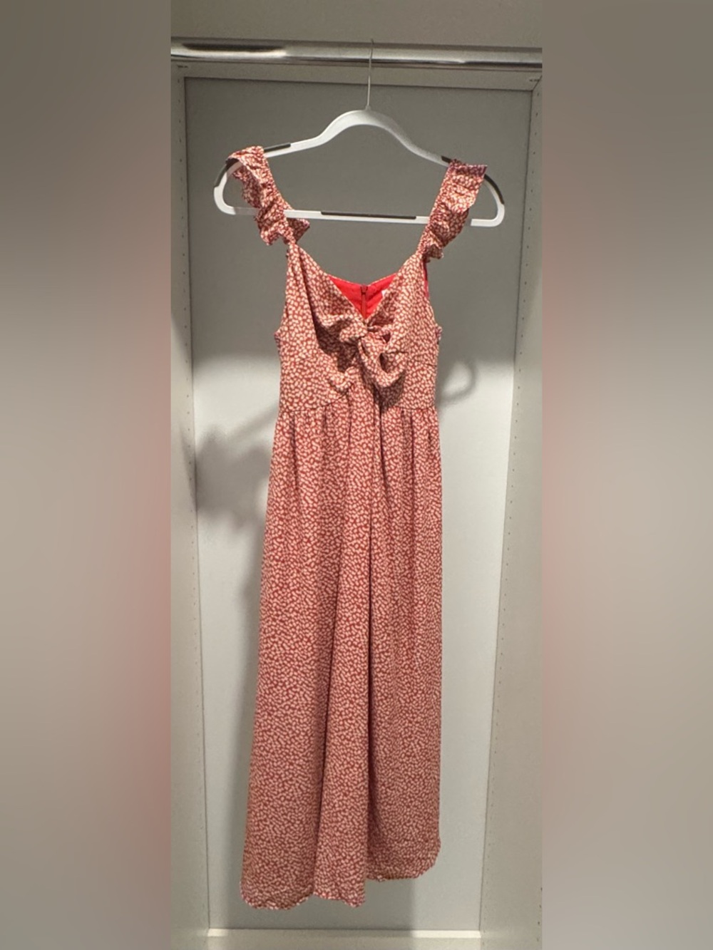 Women’s Maternity Floral Tie-Front Maxi Sundress Small